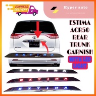 Toyota Estima ACR50 2006-2018 ( LED / Chrome ) Rear Trunk Garnish Chrome Cover with LED light estima