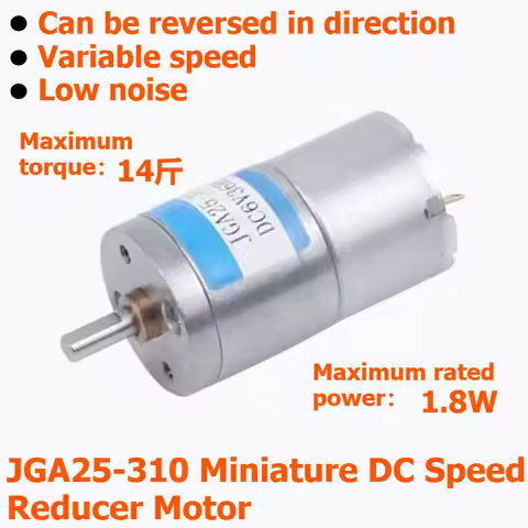 JGA25-310 Miniature DC Speed Reduction Motor, Speed Reduction Motor for 6V or 12V Electric Vehicles,