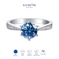 Illuminare-(100% Original) JY-RG01 Luxury Women's Ring Genuine Moissanite Diamond 1ct - 3ct Silver S