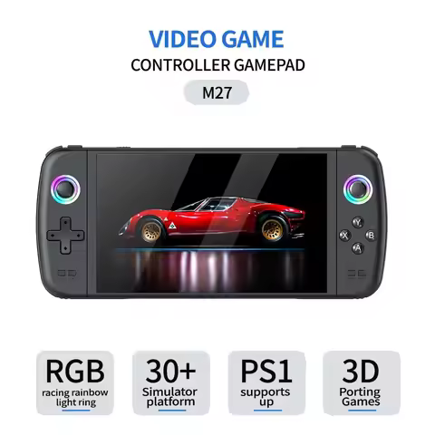 M27 New Portable Retro Handheld Video Game Console 7.0-Inch IPS Screen Consola Player Compatible Gam