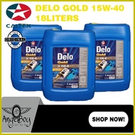 ✙ ✻ ▬ DELO GOLD 18 LITERS 1 CONTAINER AUTHENTIC NEW STOCK DIESEL ENGINE OIL