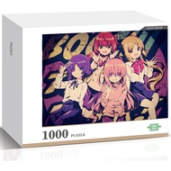 Bocchi The Rock Game APK 1000 Pcs Wooden Jigsaw Puzzle Colorful for Kids Anime Intellectual Game Toy