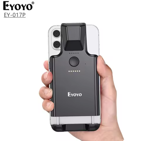 Eyoyo Bluetooth QR Code Scanner Back Clip Phone Barcode Scanner Wireless 2D Bar Code Reader Compatib