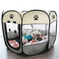 Portable Folding Pet Tent Dog House Octagonal Cage For Cat Tent Playpen Puppy Kennel Easy Operation