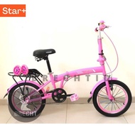 (Tanpa Roda Bantu) Sepeda Anak Perempuan Sepeda Lipat Kouan 16"