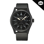 [Watchspree] Seiko 5 Sports Automatic Field Suits Style Black Stainless Steel Mesh Band Watch SRPH25K1