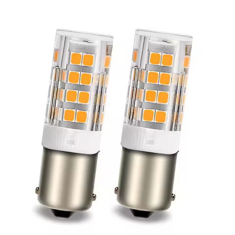 R5W LED BA15S 1156 BA15D Warm White Signal Lights Camper Lamp Boat Bulb AC DC 12-24V Universal For M
