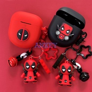 for Bose QuietComfort Ultra Earbuds Case Earphone Cover Red Deadpool with Keychain for BOSE QC Earbu