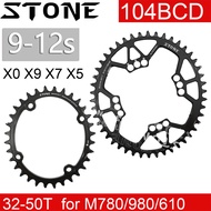 Stone Chainring Oval 104BCD for Shimano M430 M780 M610 M670 M980 32 36 38T 40T 46T 48 50T MTB Bike N