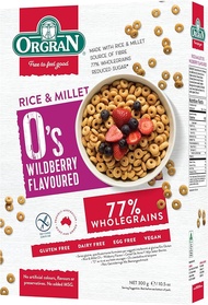 Orgran Rice & Millet O’s Wildberry Breakfast Cereal
