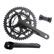 110BCD 34T-50T Road Bike Crankset Folding Bicycle Sprocket Double Disc Aluminum Alloy Compression Sprocket Crank set 11/