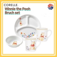 Corelle x Winnie the Pooh Brunch set /Corelle USA set/Corelle triple plate/Pooh triple plate/Winnie the Pooh Kitchen/Pooh bowl front plate/Pooh plate /Pooh mug/Corelle mug/Corelle bowl /Corelle plate set