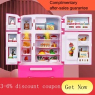 mini fridge Simulation Mini Supermarket Food Children Play House Toys Miniature Refrigerator Toys Boys and Girls Kitchen