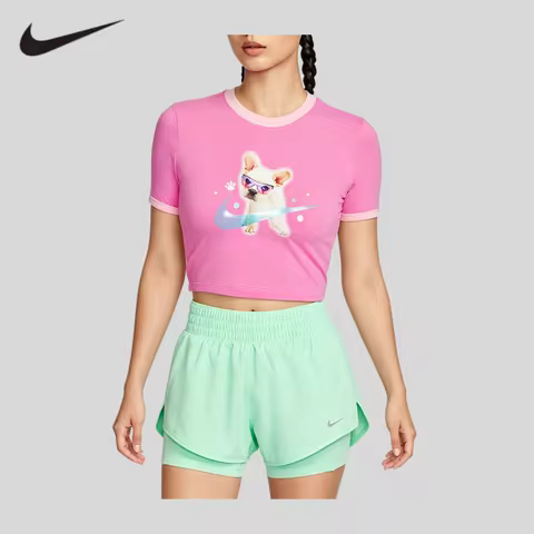 Nike 2PCS Lightweight Set Short Sleeve Tee Athletic ShortsHM4621-675+DX6013-353