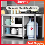 Easy Stainless Steel Kitchen Rack Kabinet Dapur Gas Rak Dapur Gas Meja Dapur Gas Stove Rack Rak Besi Dapur