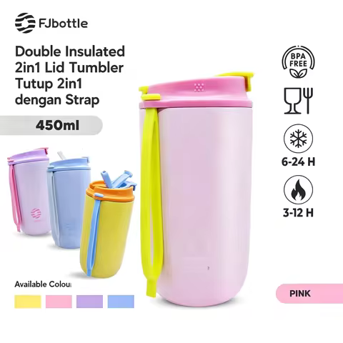 Fjbottle-Stainless Steel Travel Thermal Mug, Leak-Proof Thermos Bottle, Tea Cup, Vacuum Flask, Insul
