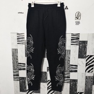 Celana jogger Evisu warna Hitam Big art Bordir