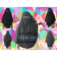 Niqab 2layer labuh / niqab aritachi labuh / niqab chiffon labuh / niqab custom
