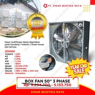 Kipas Box Fan 50 inch 3 Phase - Motor Siemens - Alat Ternak Ayam Unggas - Exhaust Fan Blower Kandang Ayam Tertutup - Kipas Sedot  Industri