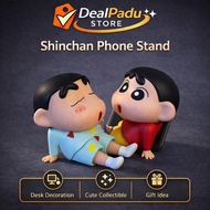 DealPadu Shin Chan Phone Holder Kawaii Anime Cartoon Desktop Stand Cute Doll Decoration Watching Pho