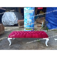 Red velvet duco stool sofa chair (duco bench, velvet bench, teak bench, sofa chair)
