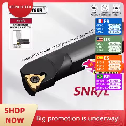 SNR0008K11 SNR/L0010K11 SNR/L0016Q16 SNR0020R22 SNR0025S22 Internal Thread Turning Tool SER SEL Lath