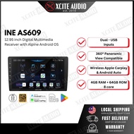 ALPINE INE AS609 - 9/10/12.95-inch Digital Multimedia Receiver with Apple Carplay/ Android Auto