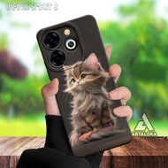 ARTALOKA88 (FB16) CASE INFINIX SMART 8 SOFTCASE PROTECT CAMERA NEWEST CUTE CAT MOTIF