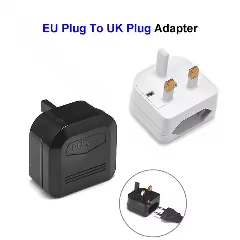Euro EU To UK Plug Adapter With 3A/5A/13A Fuse UK British Electrical Travel Adapter Converter Socket