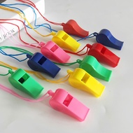 Hot Sports Toys Plastic Colorful Whistle with Rope Referee Whistle Fan Whistle Blowing Whistle BB Whistle Kids Toys Soccer Whistle