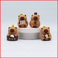 SQ5 4pcs Capybara Action Figure Gift For Kids Home Decor Car Ornament Take Shower Model Dolls Toys F