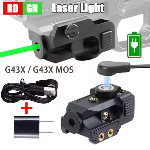 Tactical Compact Red/Green Laser for Compact Glock 19 Taurus for Glock 43X G43X MOS 20mm Hunting Def