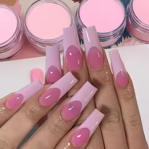 4pcs/set Ombre Pink Acrylic Powder 3 in 1 Carving Extension Dipping 15ml Professional ACRYLIC POWDER