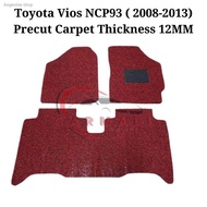 ❃[Malaysia In stock] Toyota Vios NCP93 ( 2008-2013 )Precut  Carpet 3 pcs(set) For Toyota Vios 2008-2