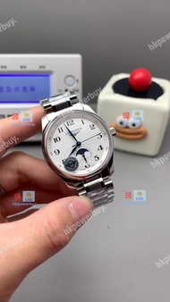longines 浪琴 名匠 名匠四針月相 鋼帶款 手錶 腕錶