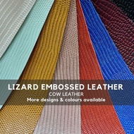 LIZARD Embossed on Cow Leather Kulit Lembu Panel Sheet Reptile Biawak (LIZ)