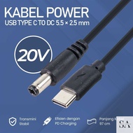 OOTDTY USB Type C to DC Power Cable 5.5x2.5mm CCTV Router Charger 97CM - PA12M