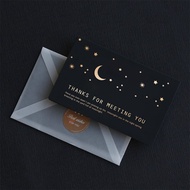 Gold Stamping Greeting Card Wish Card Message Card Thanks For Meeting You Birthday Anniversary Farew