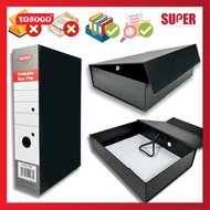 [super stationery] Yosogo A4 Paper Box File F4 Foldable Box File Binder Folder Portable  Document fi