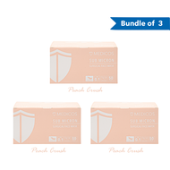 MEDICOS Ultra Soft 4ply Sub Micron Surgical Face Mask (Cotton Candy Peach Crush Aqua Coral) - Bundle of 3 boxes