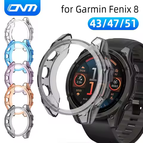Case for Garmin Fenix 8 43mm 47mm 51mm AMOLED SOLAR Soft TPU Cover Protector Anti-scratch Bumper Pro