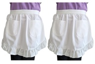 Womens Retro Waist Apron with Pockets for Cooking Costume 2 PACK