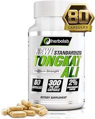 Tongkat Ali Root Extract - Better Than 200:1 - Standardized to Minimum 2% Eurycomanone, 80 Vegetal Capsules 300mg (AKA Longjack, Eurycoma Longifolia, Malaysian Ginseng)