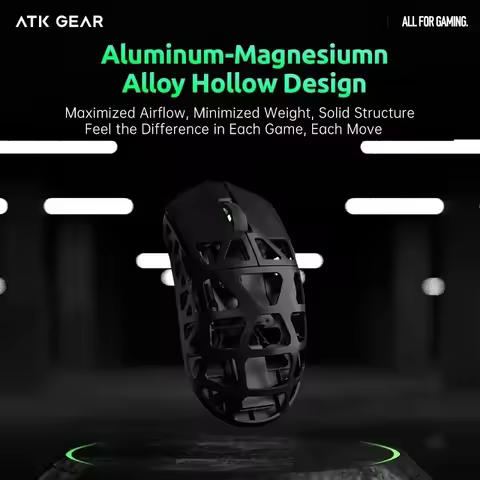 ATK FIERCE X Gaming Mouse PAW3950 Ultra Sensor 8K Polling Rate Aluminum Magnesiumn Alloy Lightweight