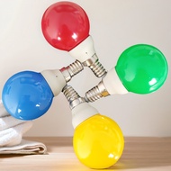 BZSTB Led Color Bulb, E14/E27, Red, Yellow, Blue and Green Light Bulb, 3W, 12-85V, 85-265V, Decorative Light Landscape Light, G45-206