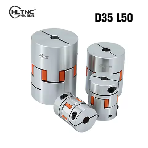 CNC D35L50 3Jaw servo Motor Couplers Flexible Star Spider Plum Elastic Shaft Coupling With Dia 8mm t