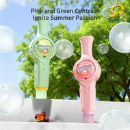 [SG] Kids Bouncy Smoke Bubble Machine Handheld Bubble Blower Gun Electric Toy Gift