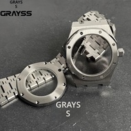 สําหรับแปดเหลี่ยมสแตนเลส 42 มม.นาฬิกาอัตโนมัติ MOD สร้อยข้อมือโปร่งใสกลับ Sapphire Fit NH34 NH35 NH3