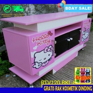 Meja tv led 43 inch Karakter Animasi HelloKitty Modern Kekinian Best Seller [OlshopKartina]