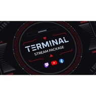 Terminal  stream Overlay / Screen Theme / Widget Theme (STREAMLABS OBS / OBS Studio)